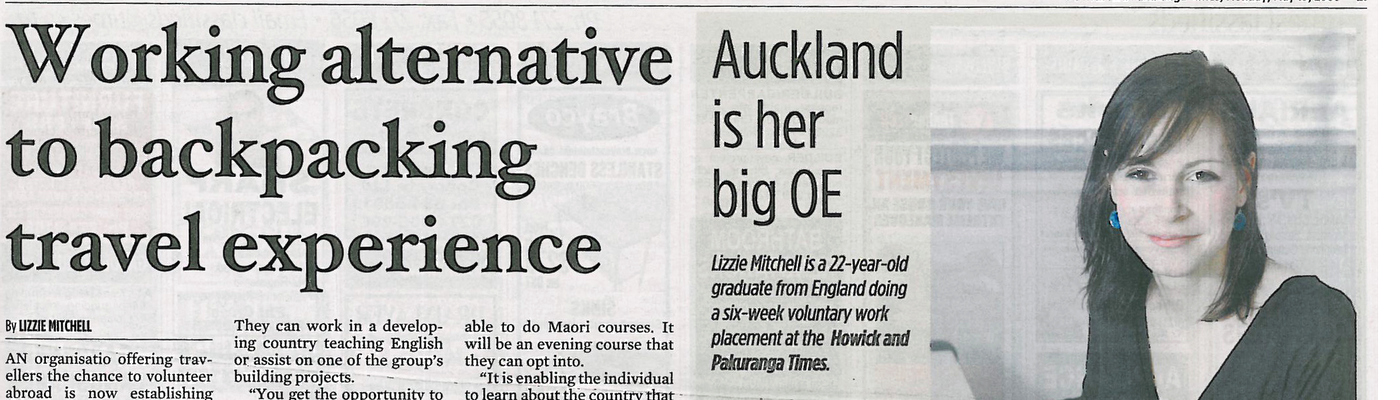 Journalism Internship on a Newspaper in New Zealand