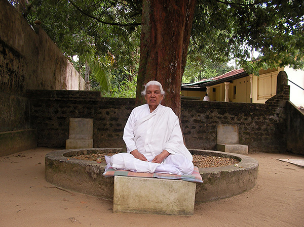 Meditation at a Buddhist Retreat in Sri Lanka